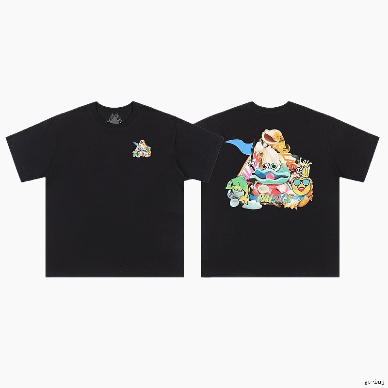 Palace Fun Collage Street Style Black Short-sleeve T-shirt