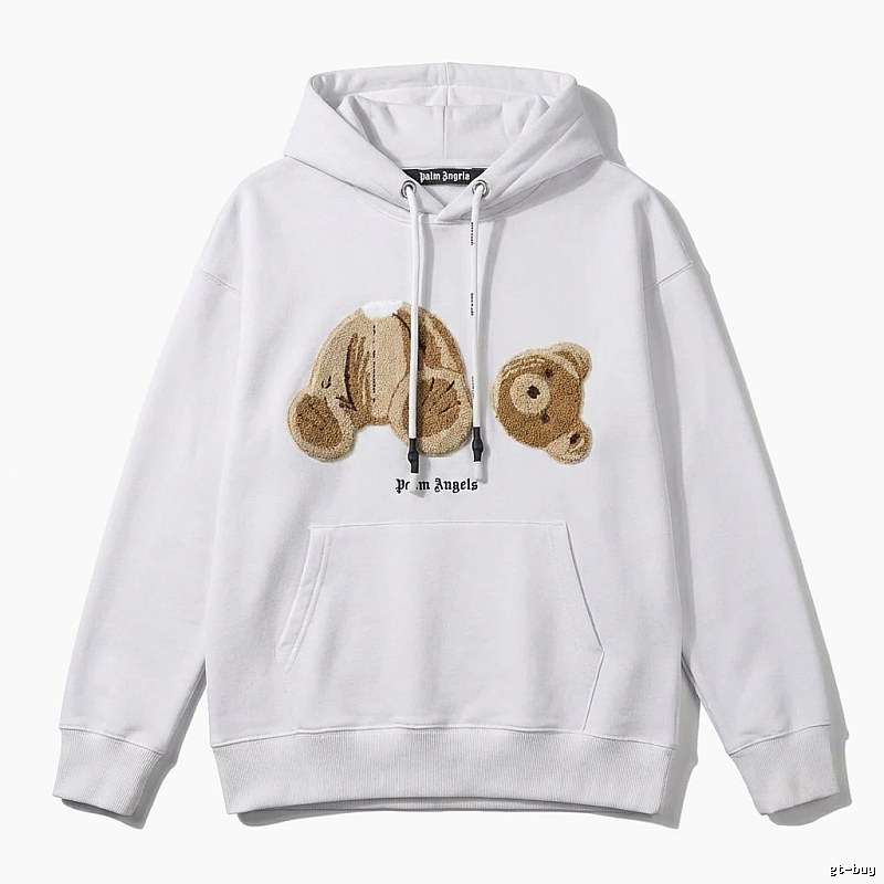Palm Angels Bear Trend Brand White Sweatshirt