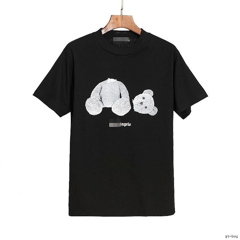 Palm Angels Casual Bear graphic T-shirt White Colorful Bear for Comfortable Styling