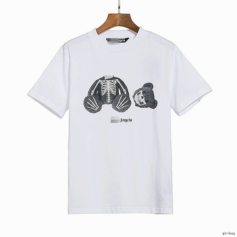 Palm Angels Classic Bear graphic T-shirt White Colorful Bear with Travel-Friendly Style