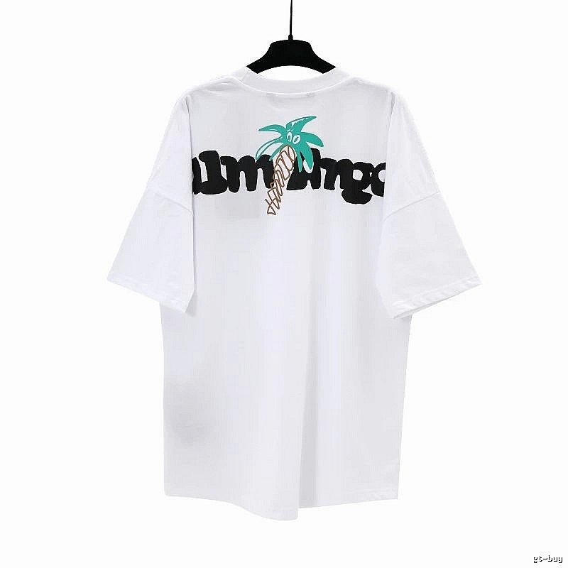 Palm Angels Classic Logo T-shirt White Palm Tree for Daily Styling