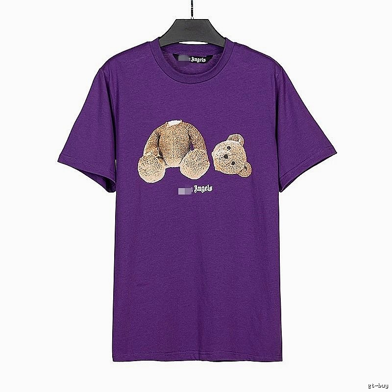 Palm Angels Monogram Bear graphic T-shirt White Colorful Bear for Casual Outfits