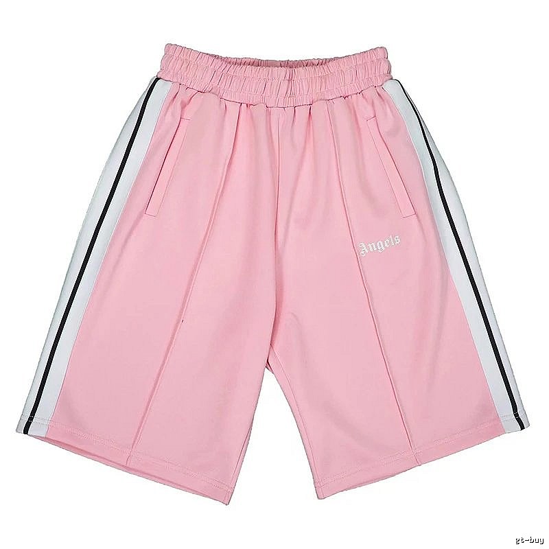 Palm Angels Monogram Track shorts Black Side Stripe for Layered Styling