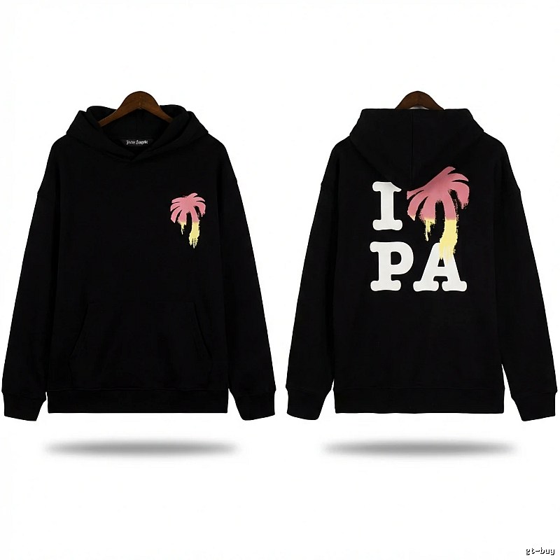 Palm Angels Palm Tree Trendy Brand Black Sweatshirt