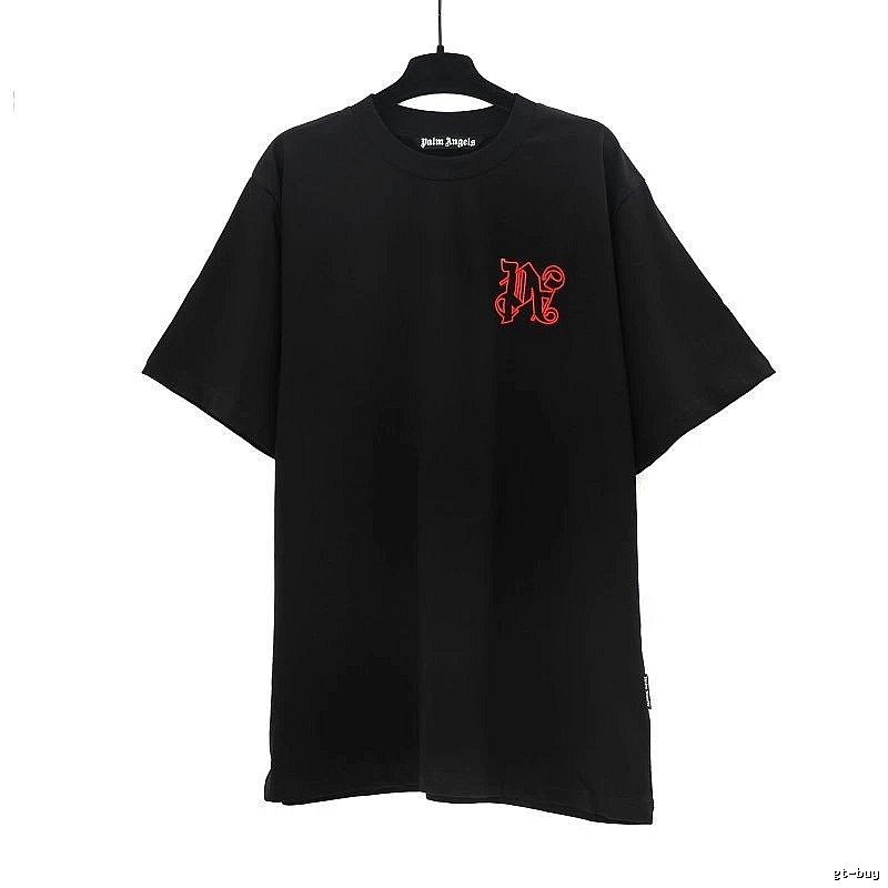 Palm Angels Patterned Logo T-shirt White Palm Tree with Polished Detail