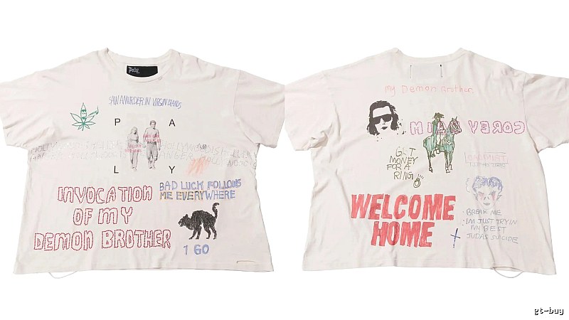 Paly Hollywood Devil Graffiti Street Style Off-white T-shirt