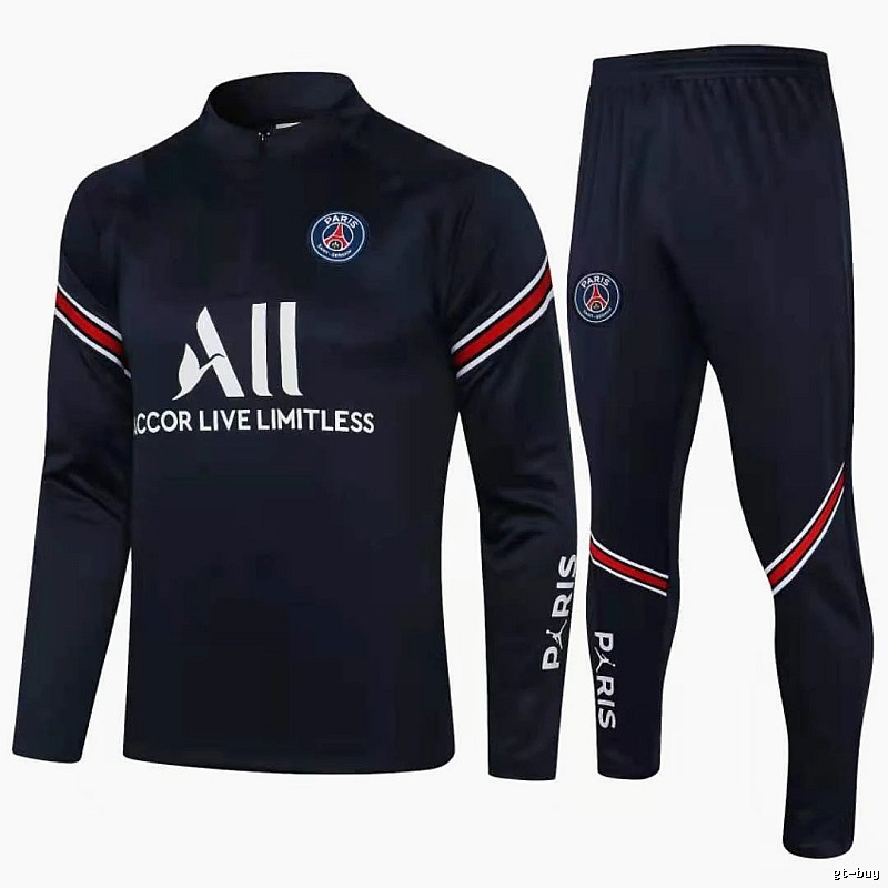 Paris Saint-Germain 2021-22 Royal Blue Training Tracksuit Set Match Day