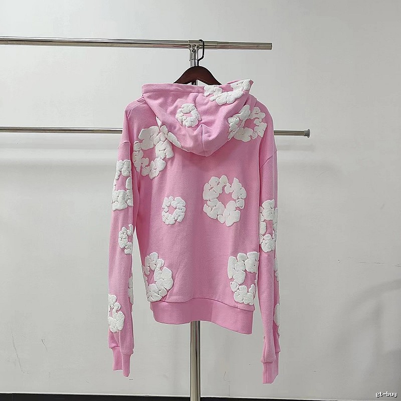Pink Pastel Floral Hoodie Soft Color
