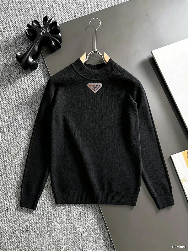 Prada Crewneck Sweater with Black Crewneck Sweater with Prada
