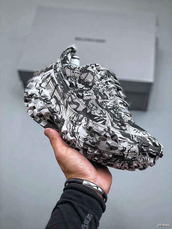 Printed Runner Sneaker by Balenciaga with Black