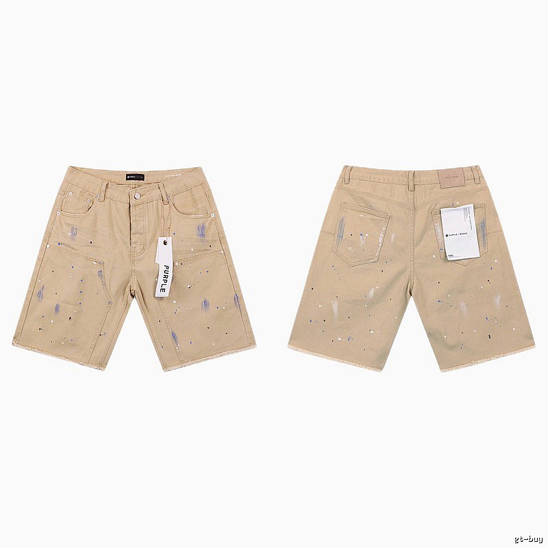 PurpleGodspeed Ink-splashing Style Khaki Shorts