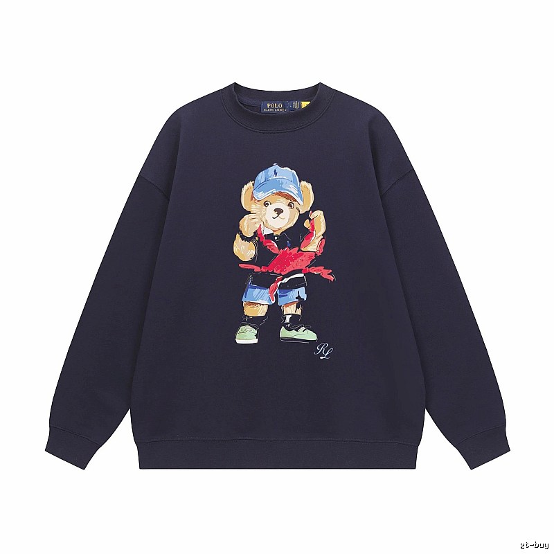 Ralph Lauren bear print navy blue sweatshirt