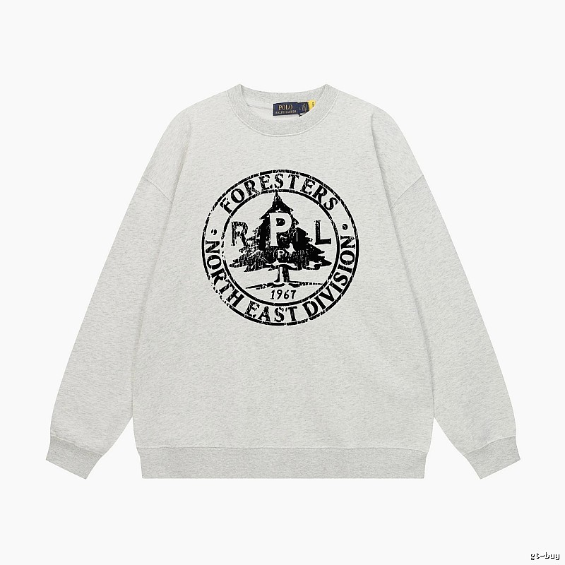 Ralph Lauren grey-toned retro-style sweatshirt