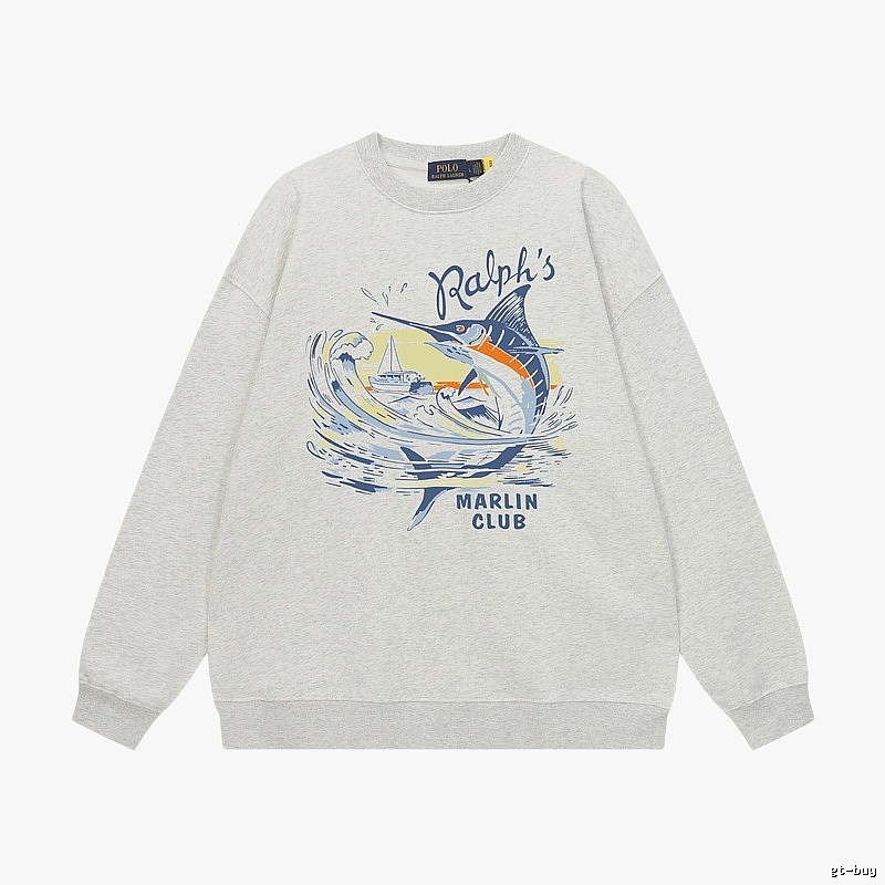 Ralph Lauren Marin Club Light Grey Sweatshirt