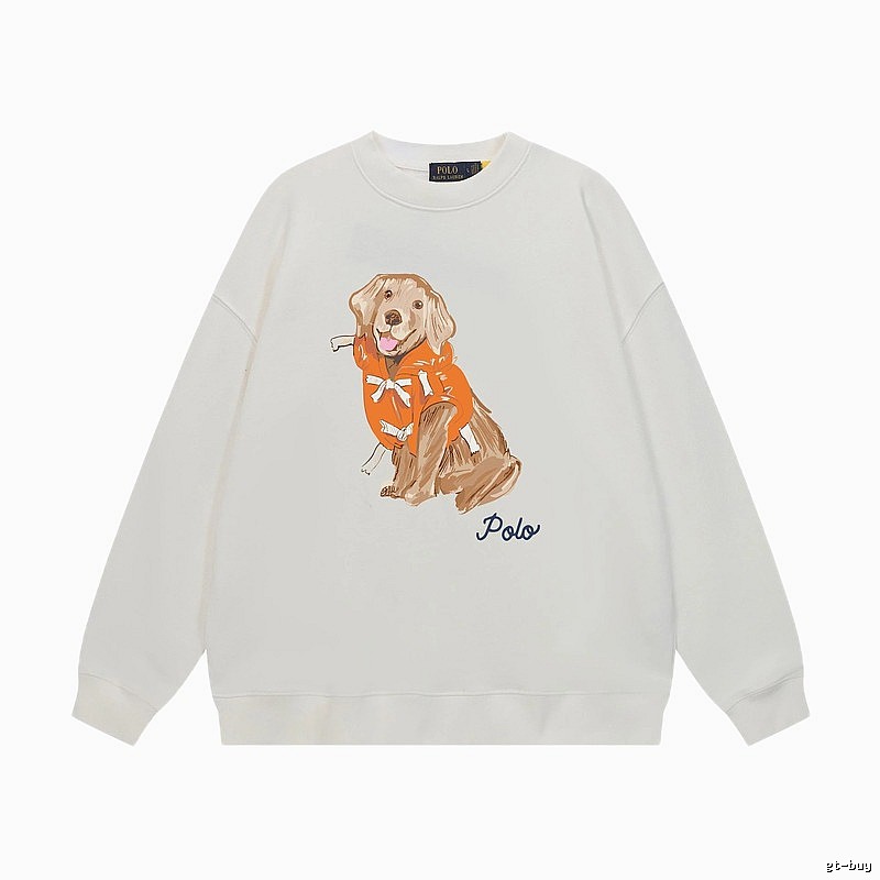 Ralph Lauren Polo Cute Pet Style White Sweatshirt