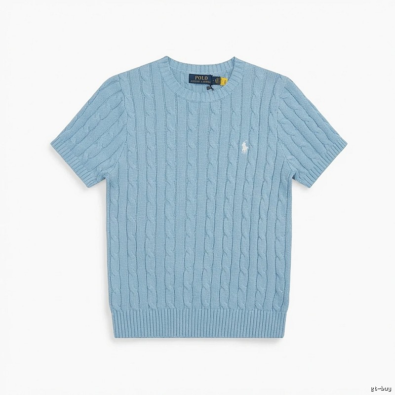 Ralph Lauren Polo Light Blue Trendy Brand Short-sleeve Shirt
