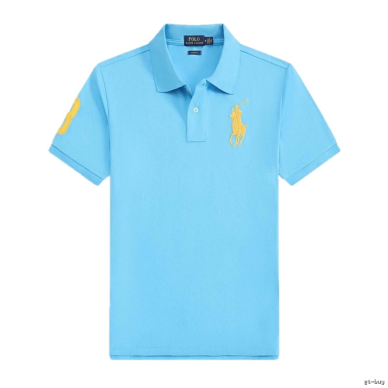Ralph Lauren Polo series blue short-sleeved shirts