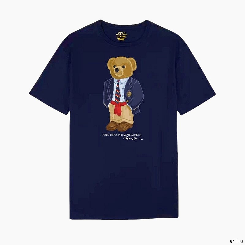 Ralph Lauren Teddy Bear Preppy Style Royal Blue T-shirt