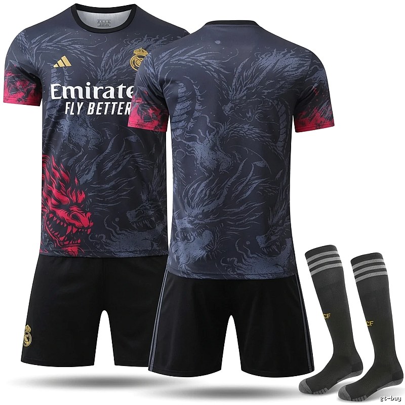 Real Madrid Dragon Pattern Trendy Jersey