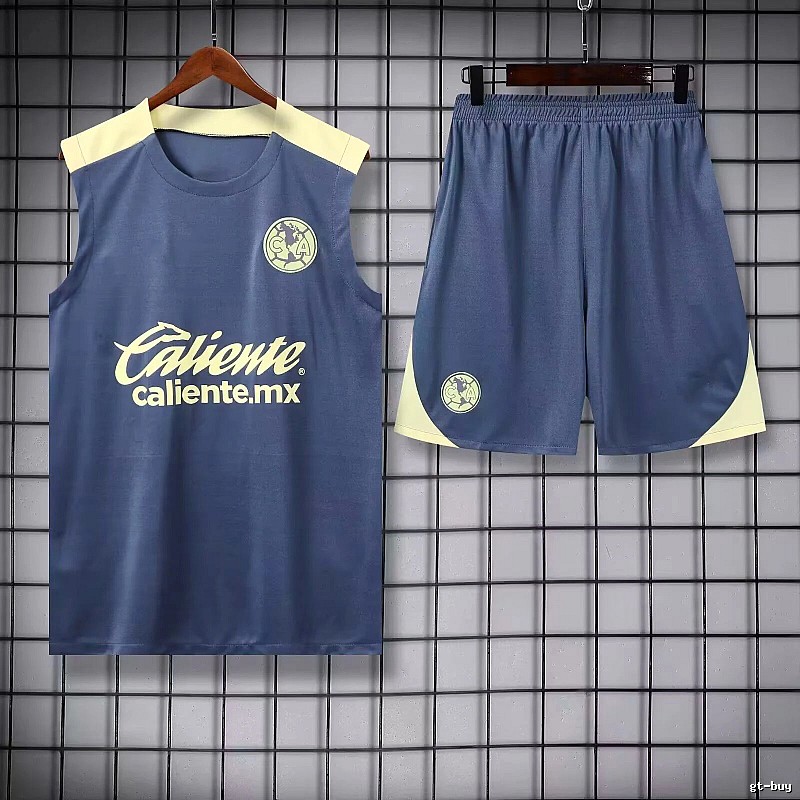 Real Madrid Easy Match Training jersey set Navy Sleeveless Top for Leisure Wear