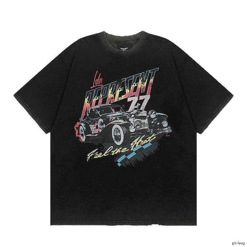 Represent American Retro Classic Car Black T-Shirt