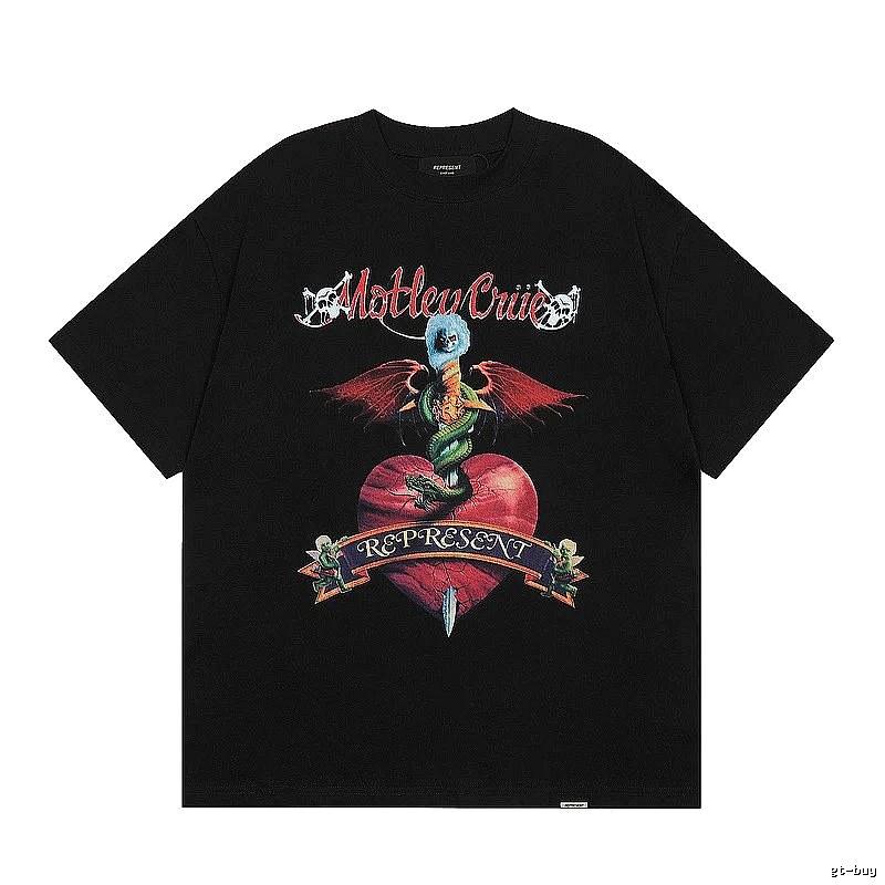 Represent Black Style 866 Owners Club T-Shirt Commuter Look Logo
