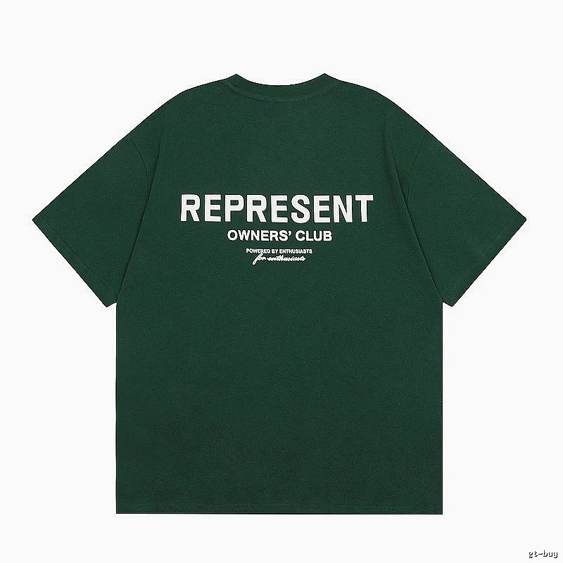 Represent Green Style 801 Owners Club T-Shirt Streetwear Look Logo