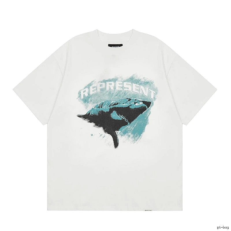 Represent Orca Print Vintage Style White T-Shirt