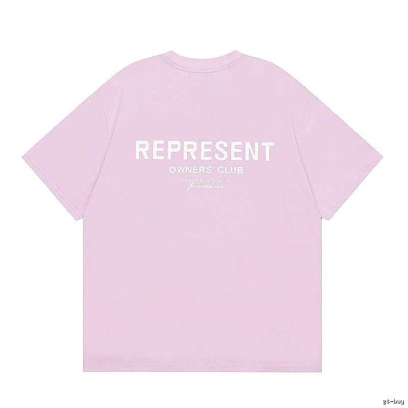Represent Pink Style 801 Owners Club T-Shirt Relaxed Styling Logo