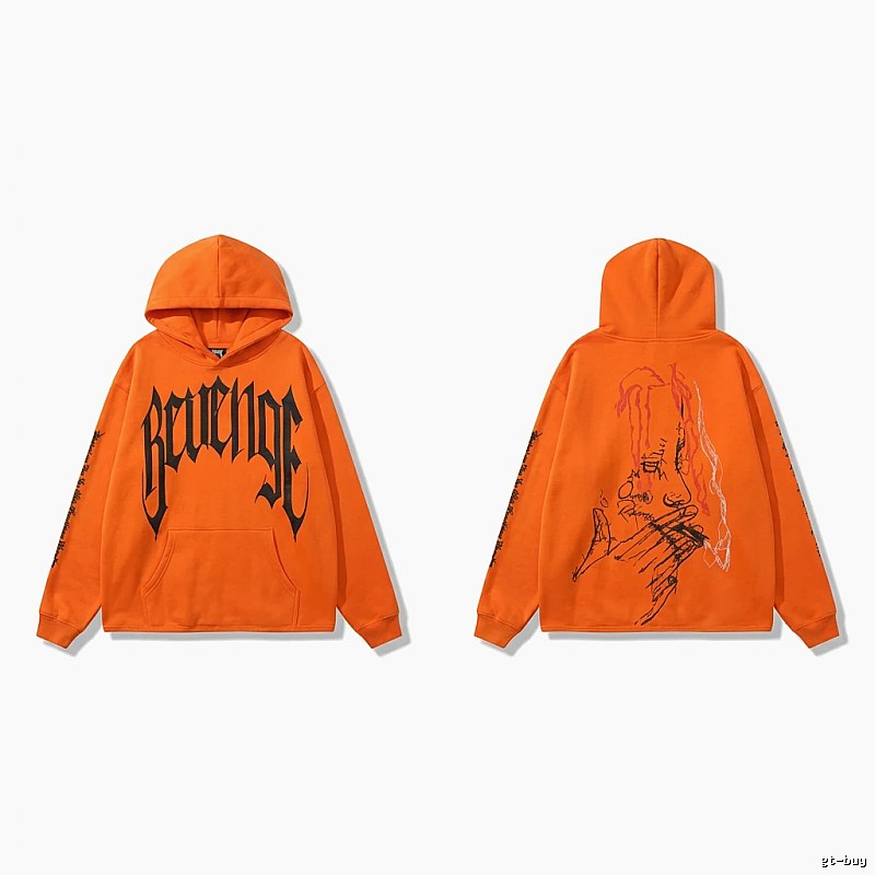 Revenge dark style orange hoodie
