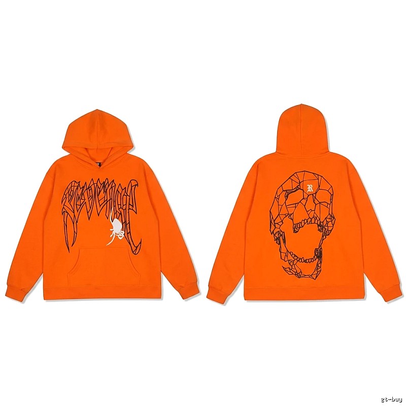 Revenge Skeleton Style Orange Hoodie