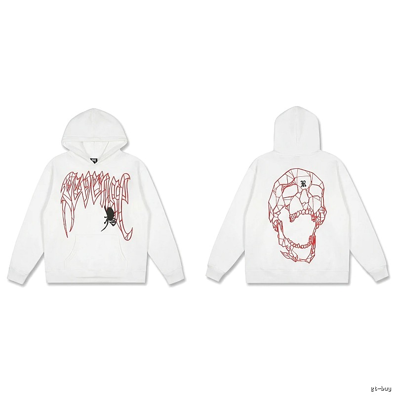 Revenge Skeleton Style White Hoodie