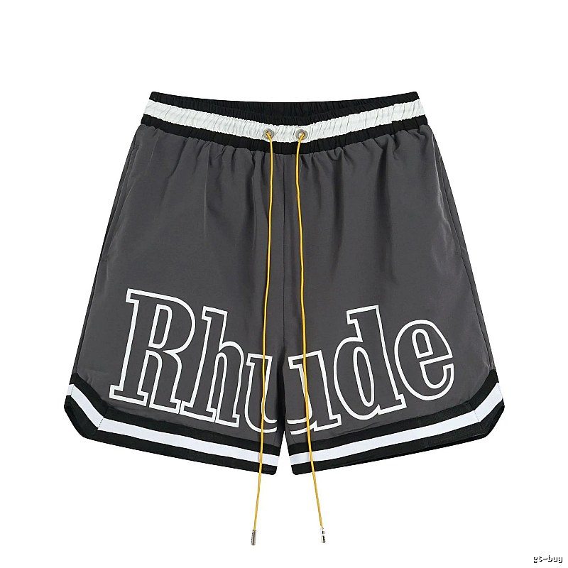RHUDE letter - style grey shorts
