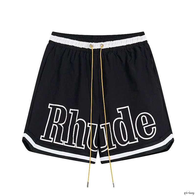 RHUDE lettered sporty shorts