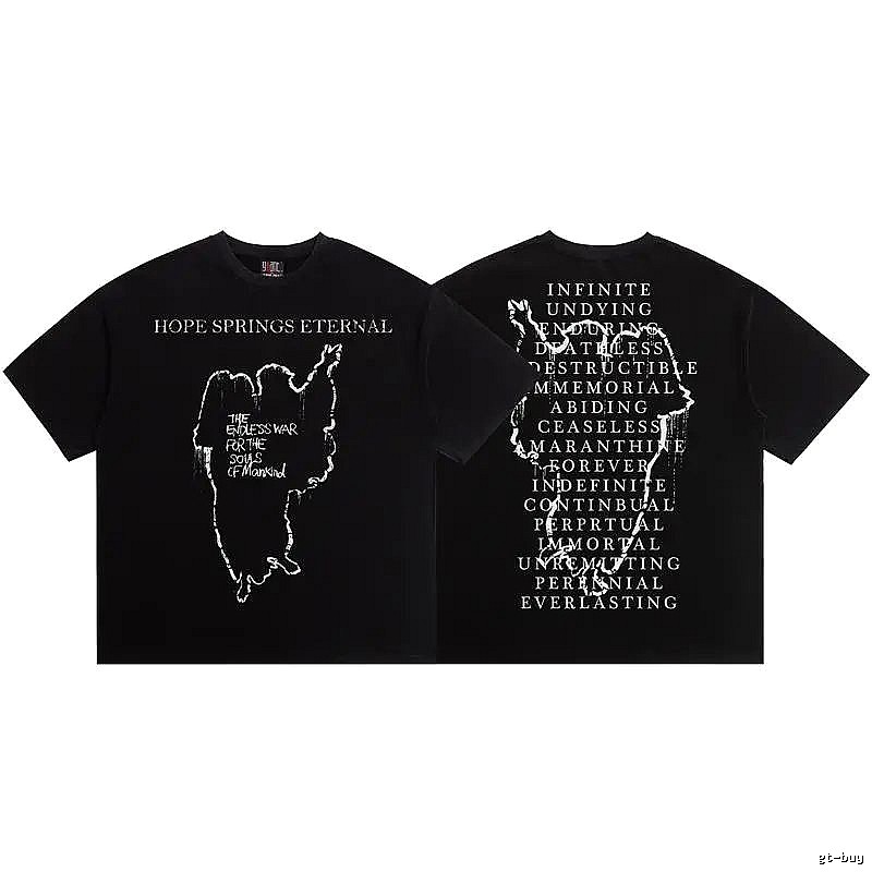SAINT Skull Print Street Style Black T-Shirt