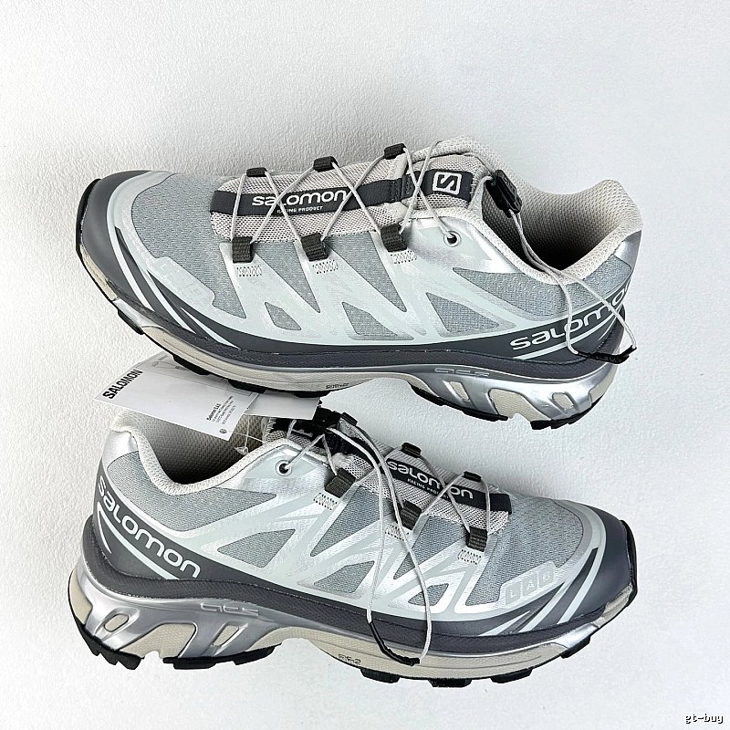 Salomon Gray Trail Sneakers Featuring Treaded Trail Sole
