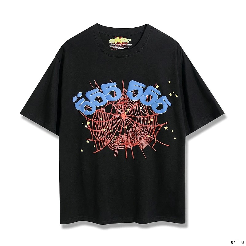 Sp5der 555 Series Trendy Black T-shirt