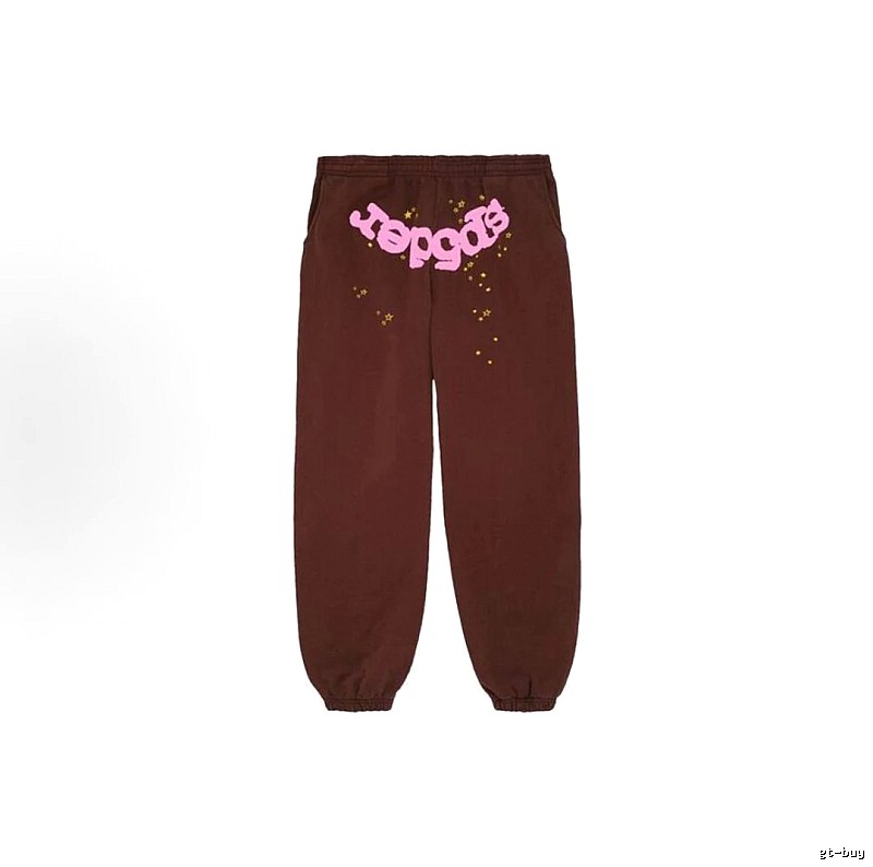 Sp5der Brown Graphic Sweatpants Lifestyle Edit