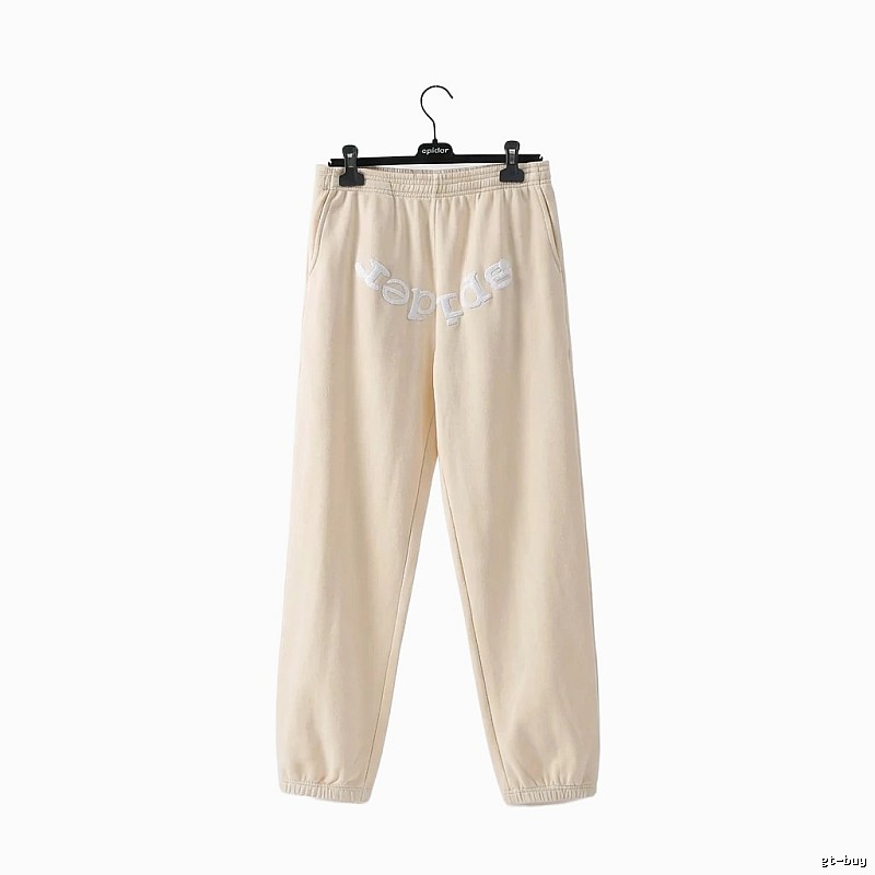 Sp5der casual style beige sweatpants