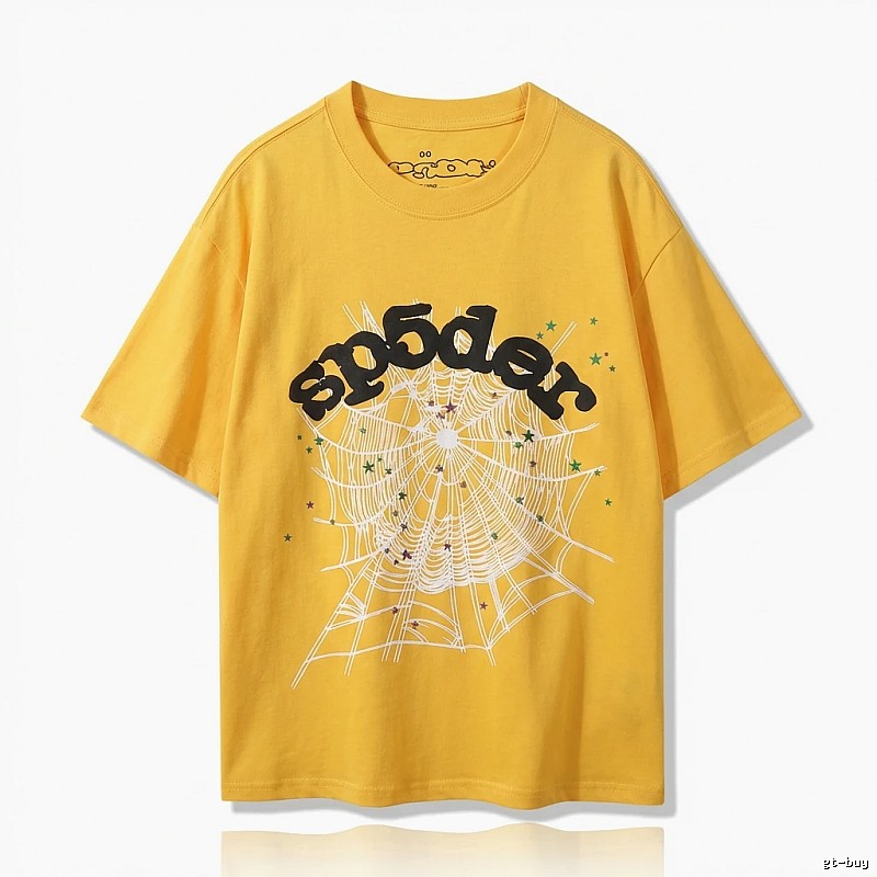 Sp5der Cobweb Cool Yellow T-shirt