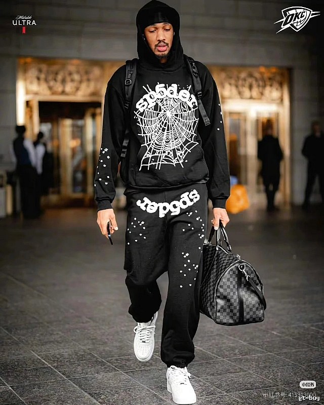 Sp5der Web Graphics Streetwear Sweatpants for casual
