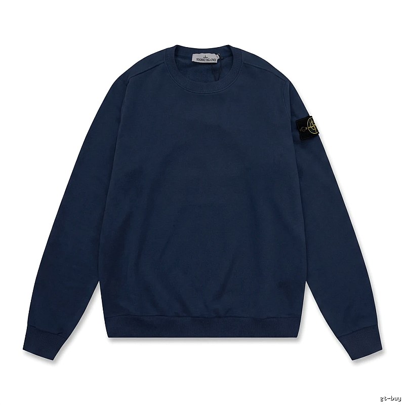 Stone Island basic dark navy blue sweatshirt