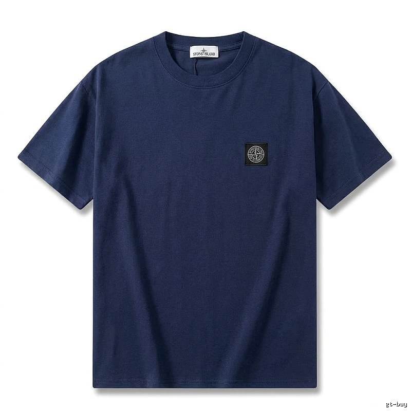 Stone Island basic dark navy blue T-shirt