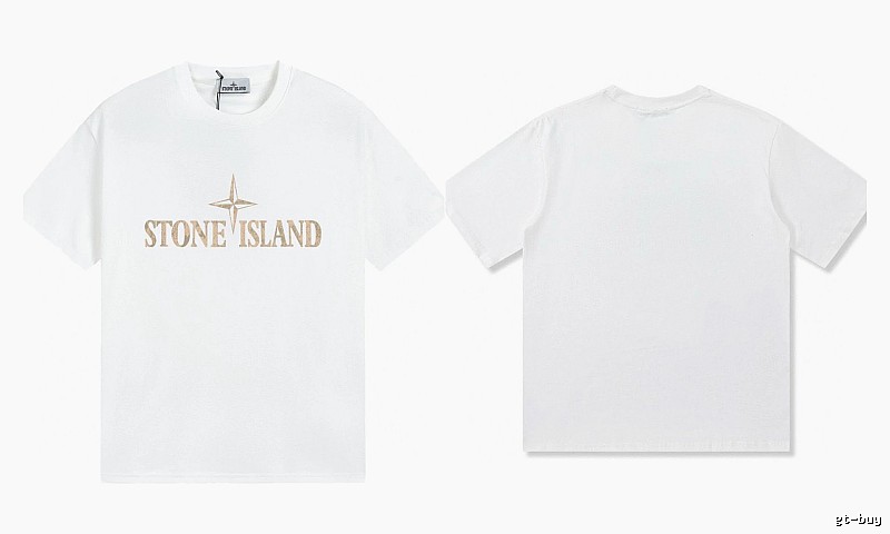 Stone Island Classic Street Style White Short Sleeve T-Shirt