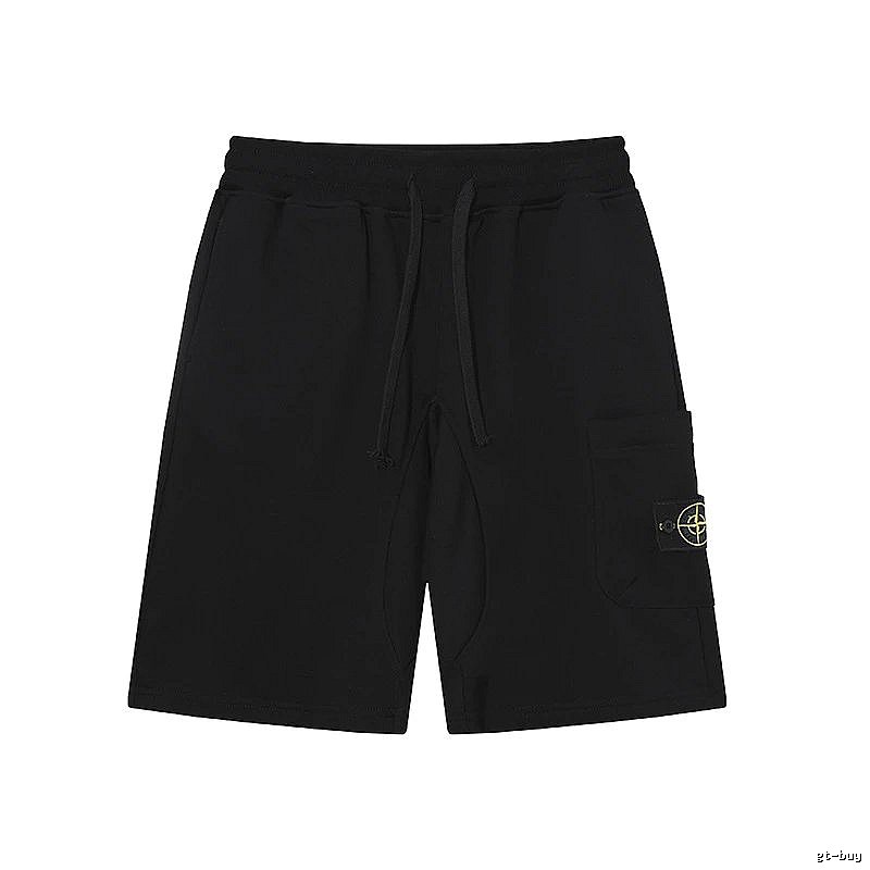 Stone Island Compass Collection Workwear Style Black Shorts