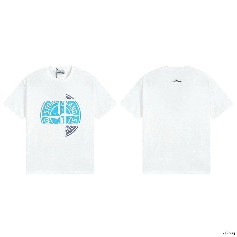 Stone Island Compass Print Cool Trendy Style White T-Shirt