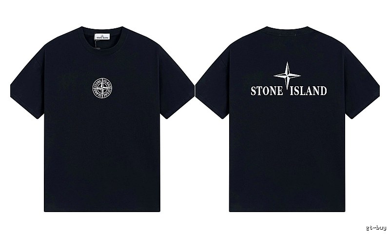 Stone Island Compass Street Style Black Short Sleeve T-shirt