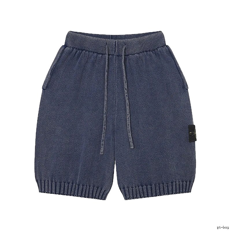 Stone Island Knit Casual Style Navy Blue Shorts