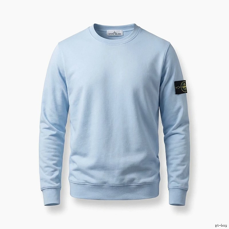 Stone Island minimalist light blue sweatshirt