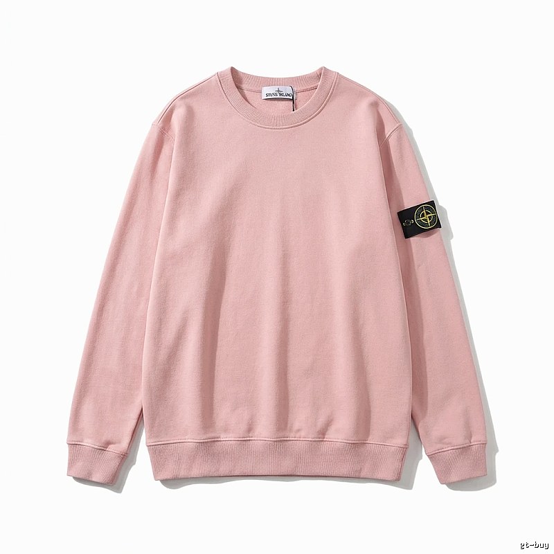 Stone Island minimalist style pink sweatshirt